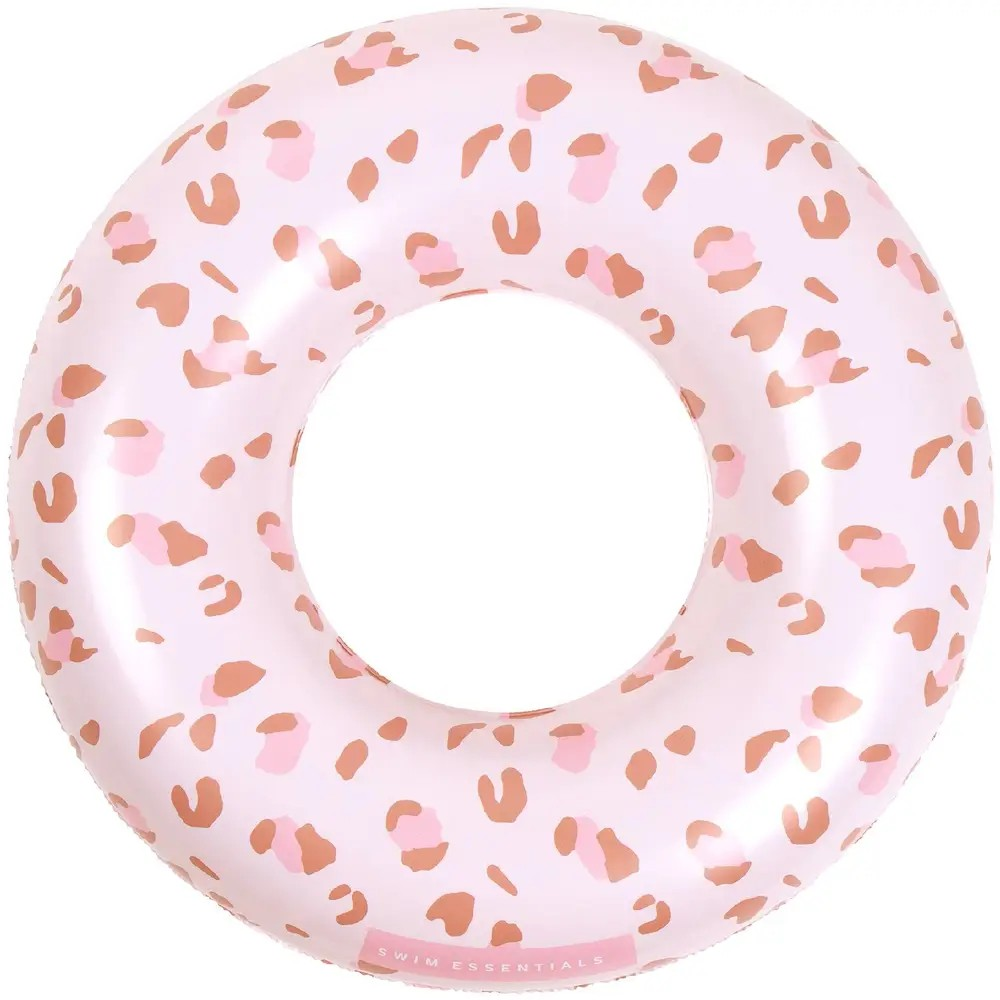 Anello galleggiante in PVC rosa leopardo