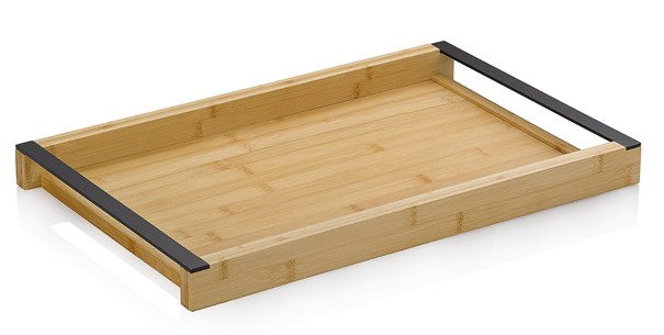 Serviertablett Kiril schwarz Bambus
