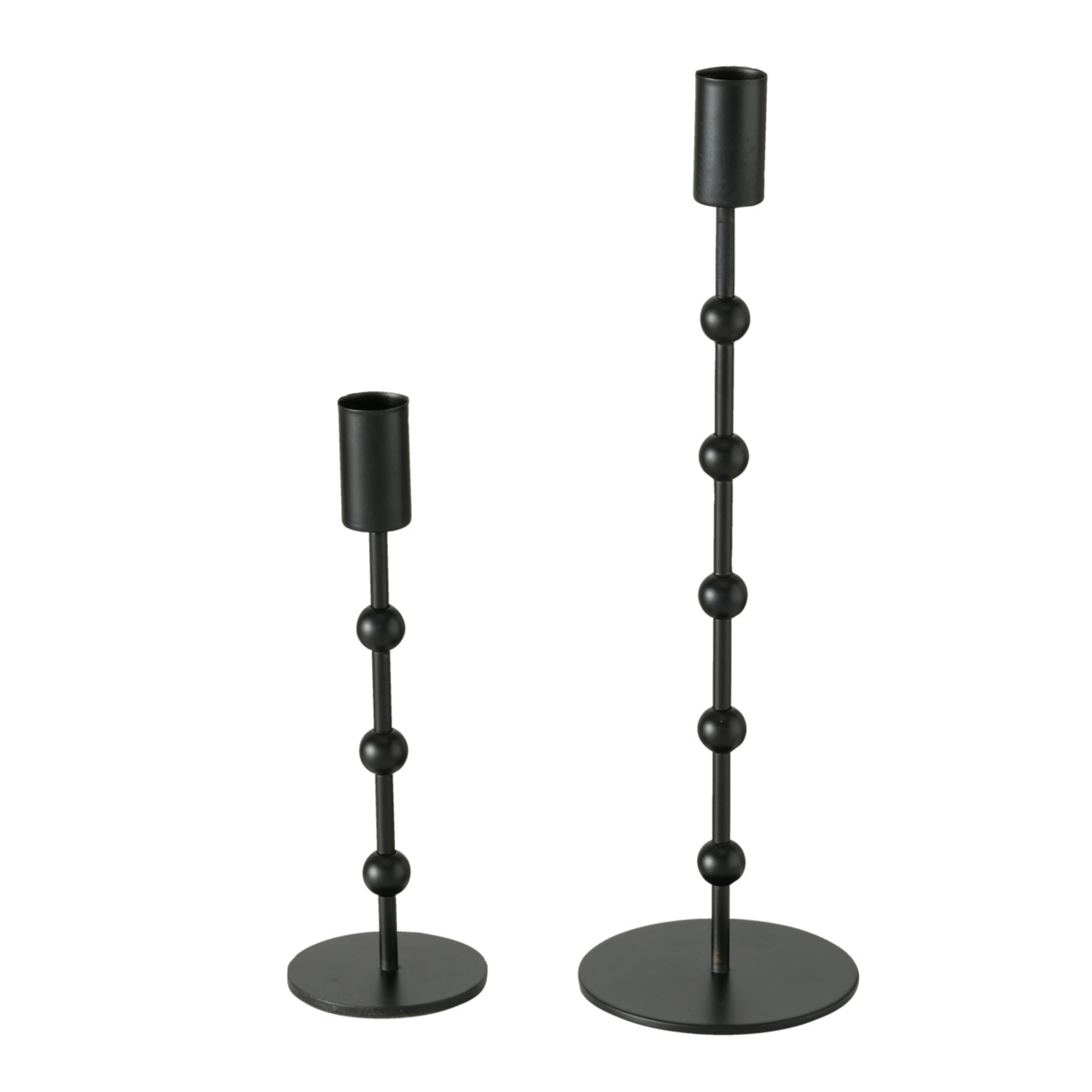 Portacandela Kimberly in ferro nero