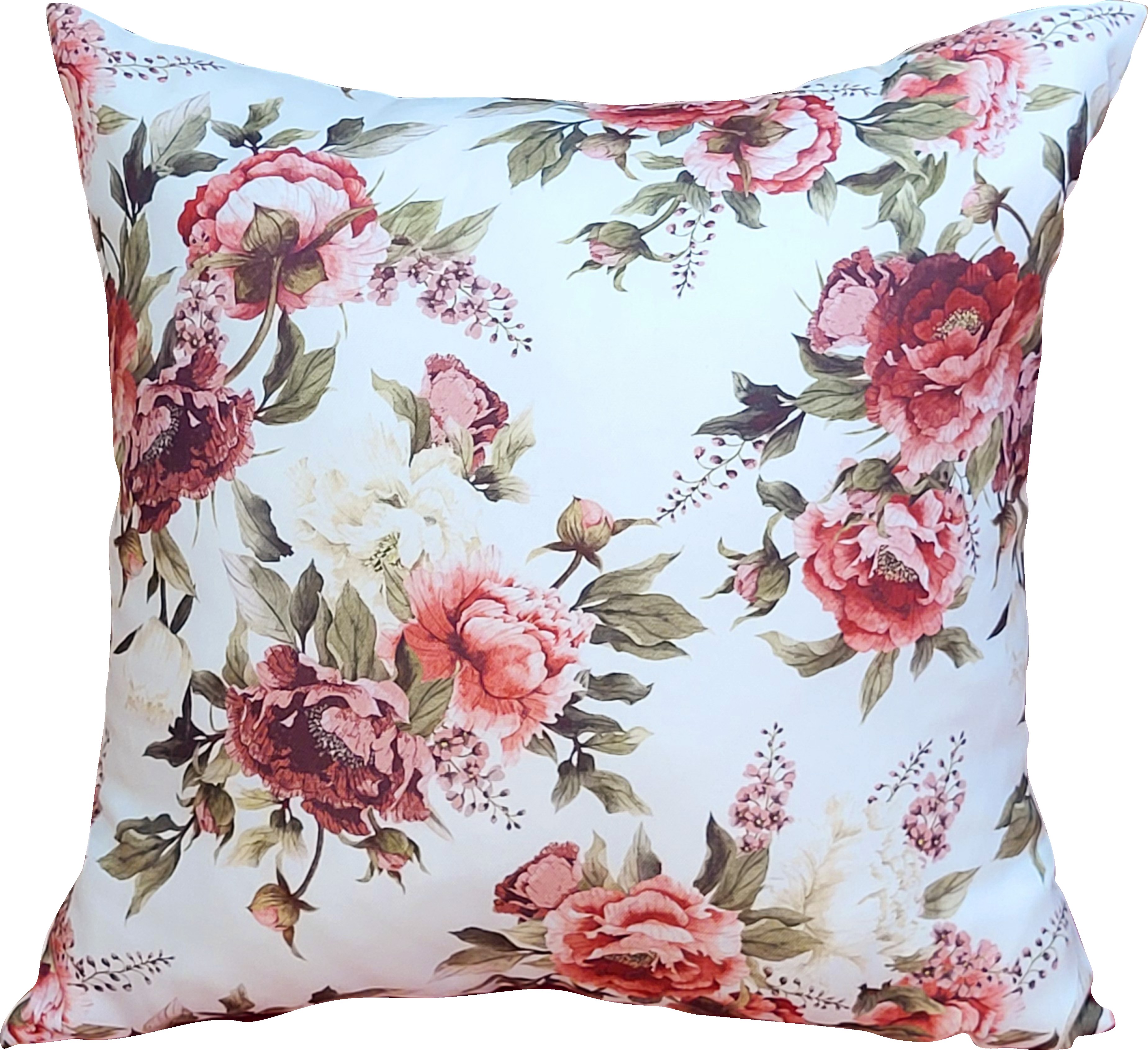 Dekokissen Vintage rose Polyester mehrfarbig