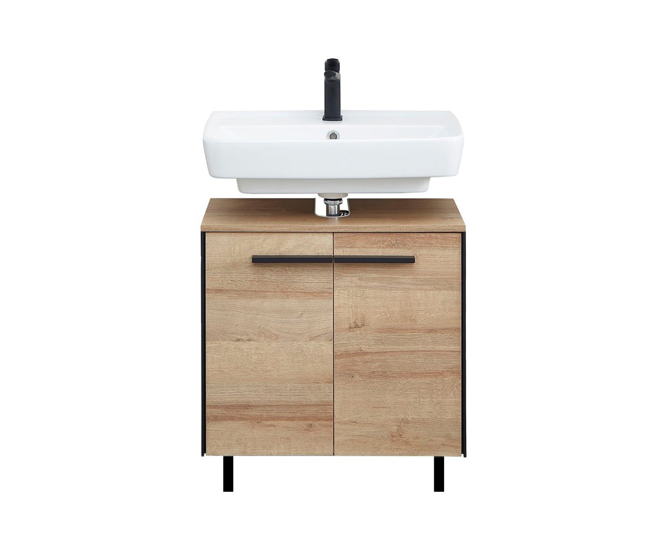 Waschbeckenunterschrank Quickset 395 braun Holz