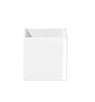 Übertopf Quadro weiß glänzend Steingut