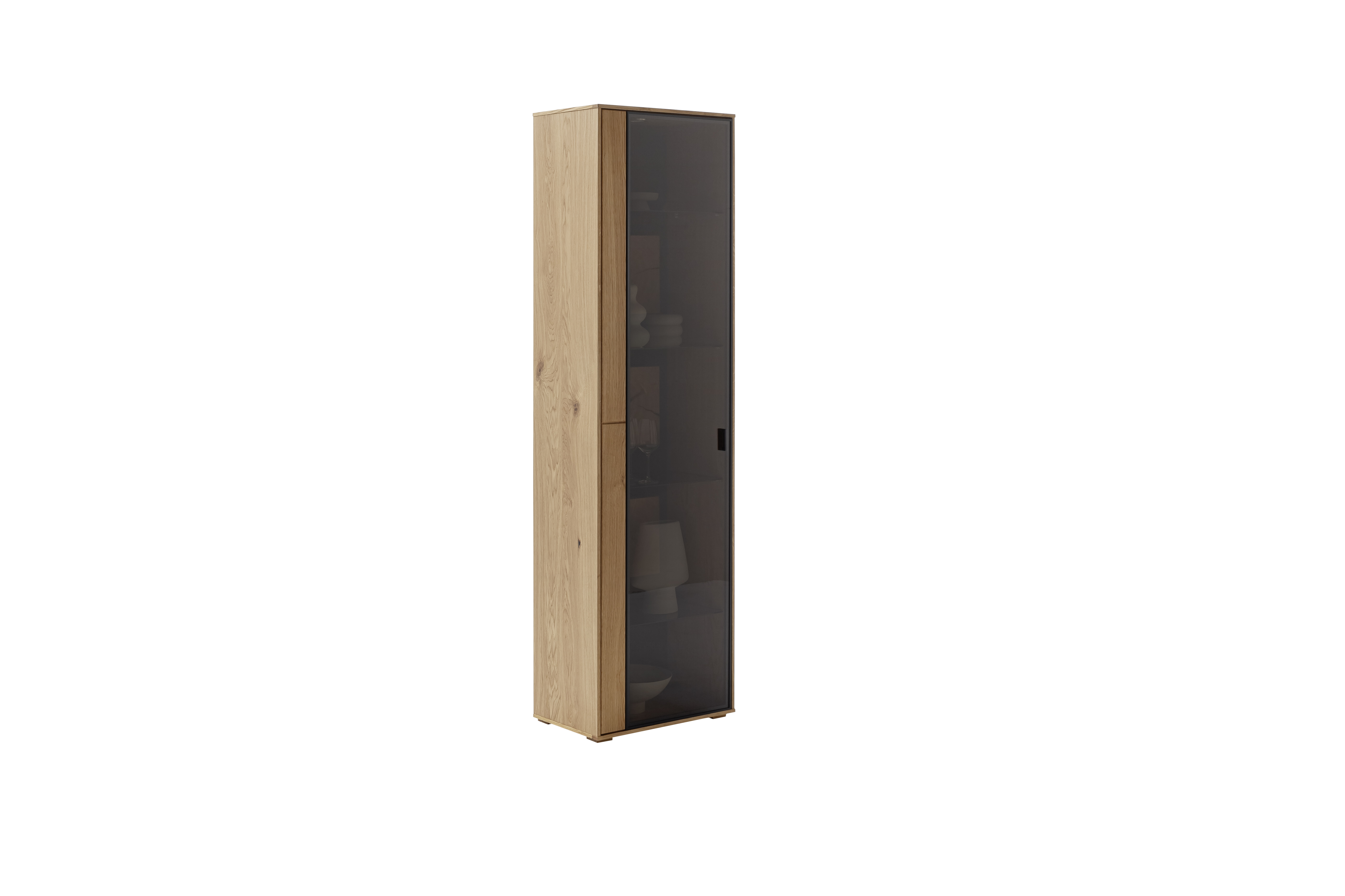 Vitrine Assini braun anthrazit Wildeiche