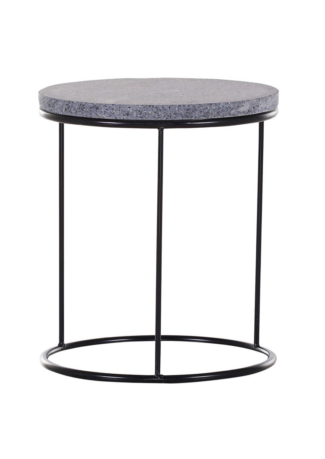 Beistelltisch Terrazzo grau Terrazzo Metall