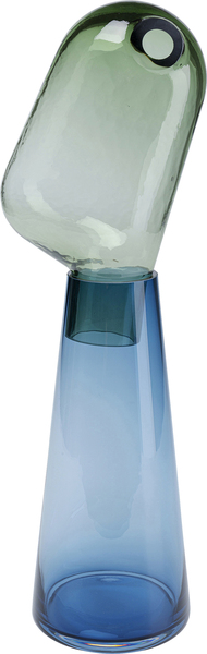 Vase Skittle blau grün Glas