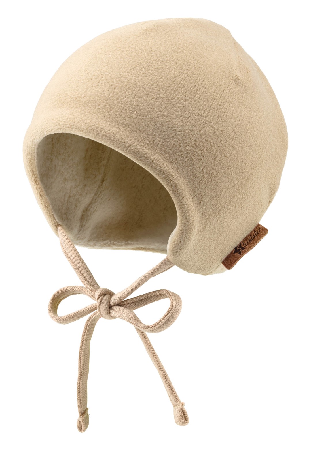 Berretto bebè in pile beige unisex