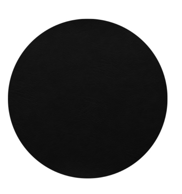 Tischset Vegan Leather schwarz matt PU