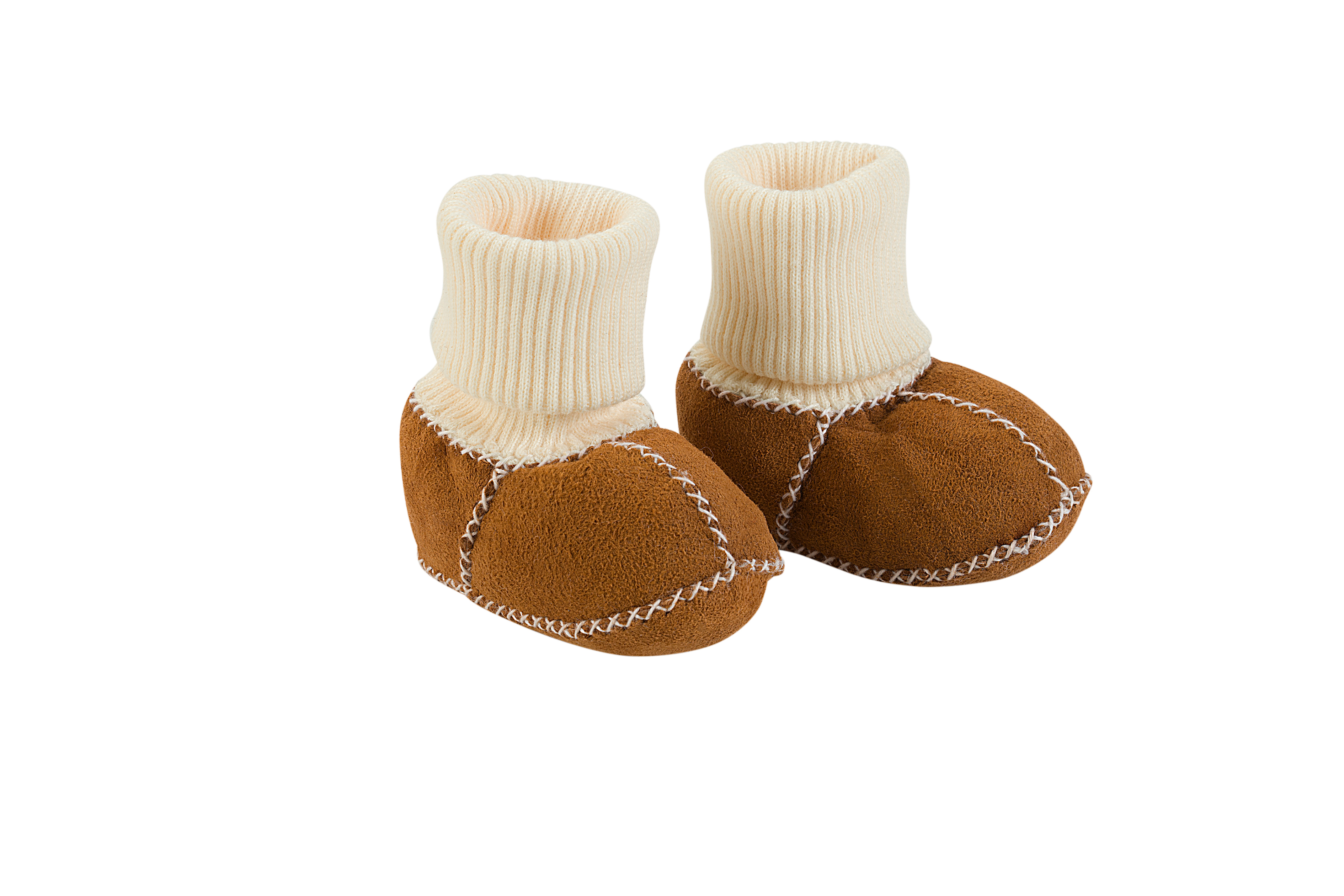 Lammfellschühchen creamy caramel Stoff