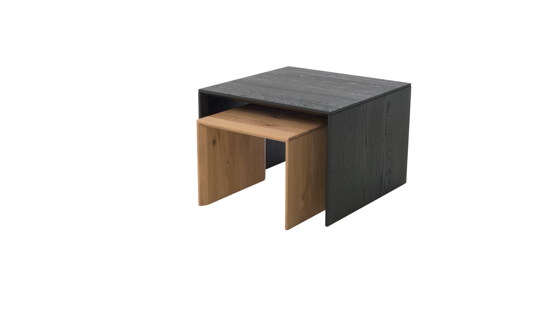 Combinazione di tavolini Interliving 2033 marrone rovere nero