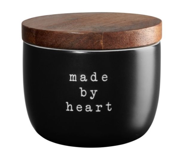 Marmeladendose Hey! schwarz matt New Bone China