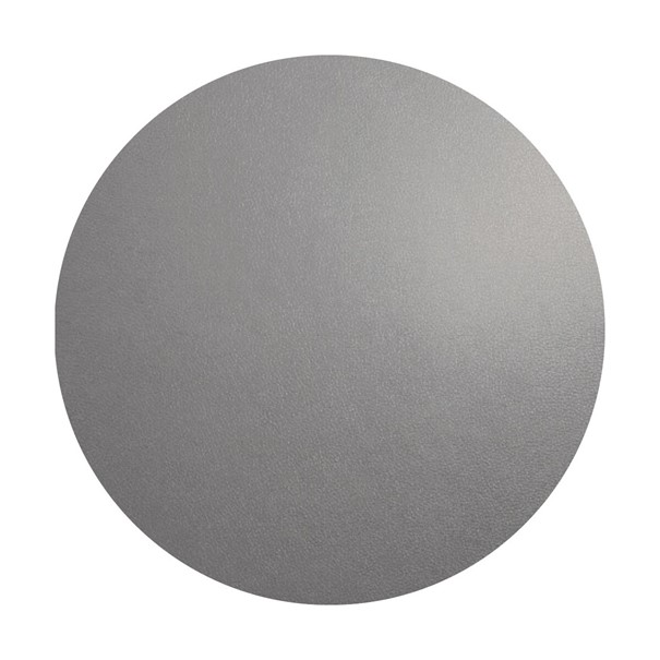 Tischset rund Leather Optic grau matt PVC