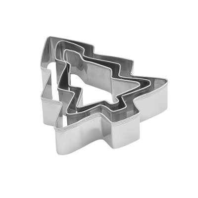 Ausstecher 3er-Set Tannenbaum Dr Oetker grau Edelstahl