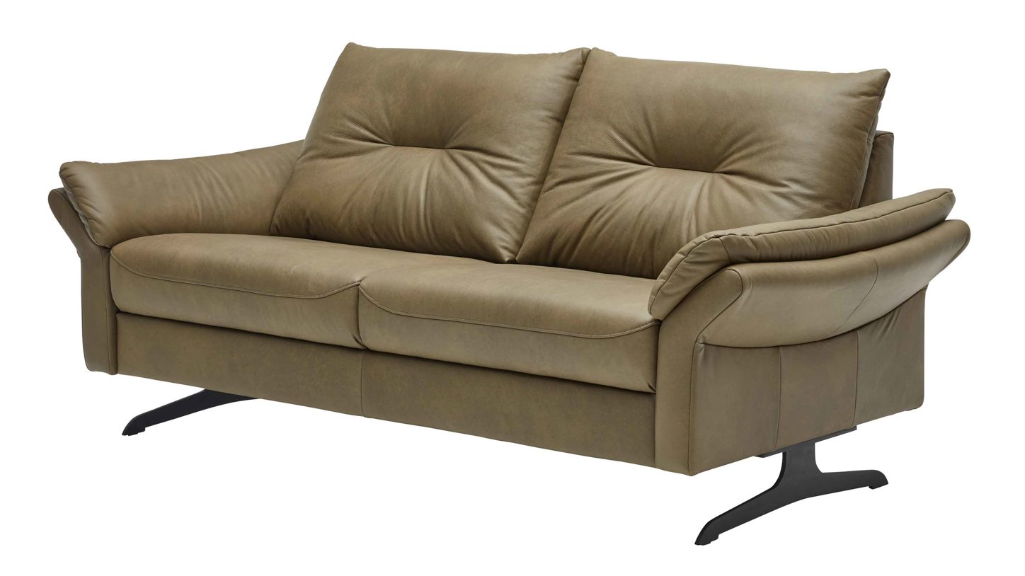 2-Sitzer Couch Interliving 4400 olive Leder