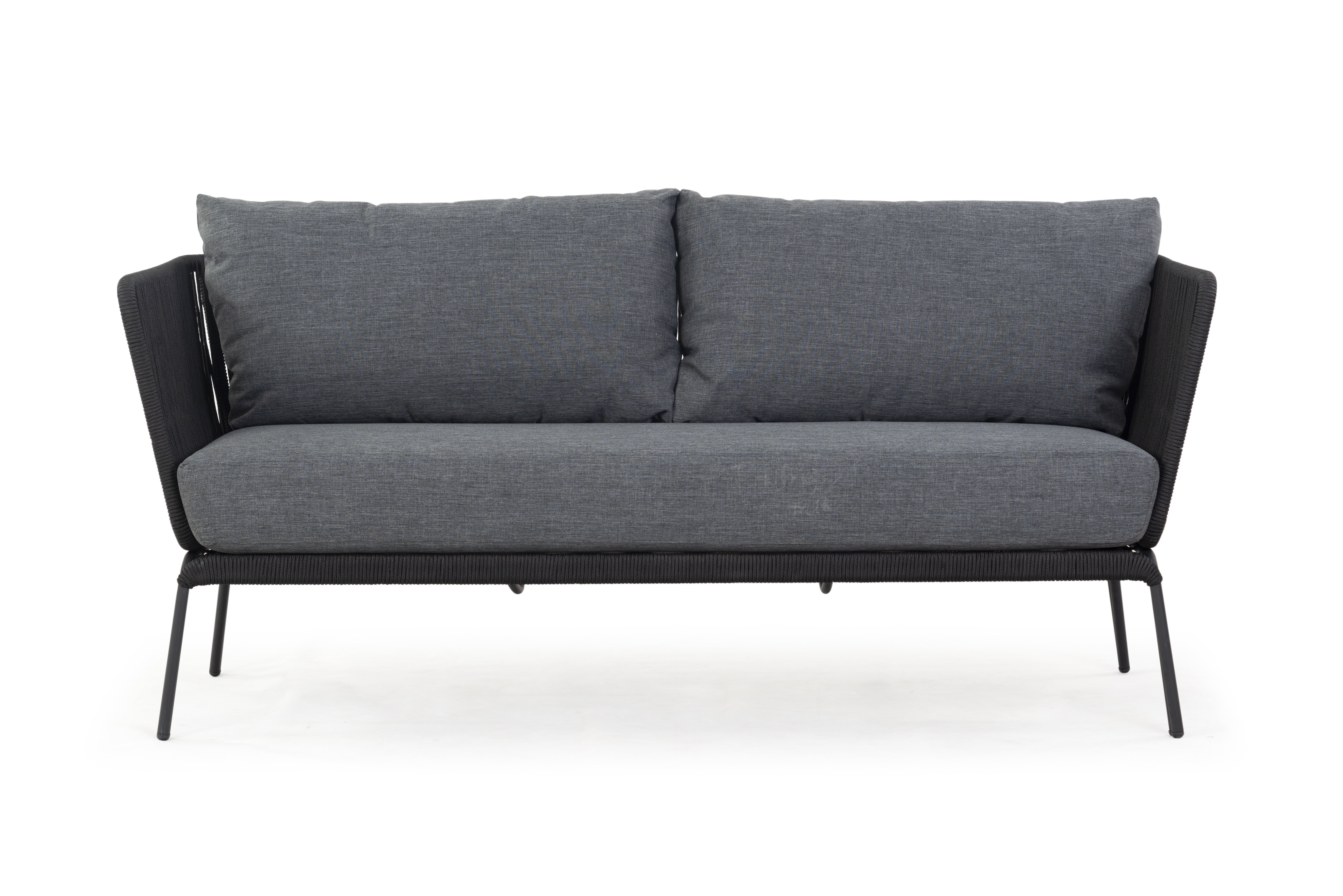 Outdoor Loungesofa Lion grau schwarz Olefin Stahl