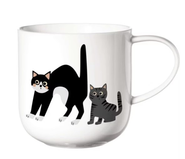 Henkelbecher Coppa Motiv glänzend Fine Bone China