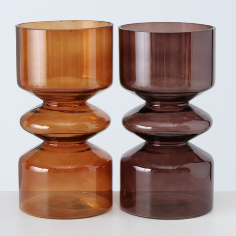 Vase Nelika braun Glas