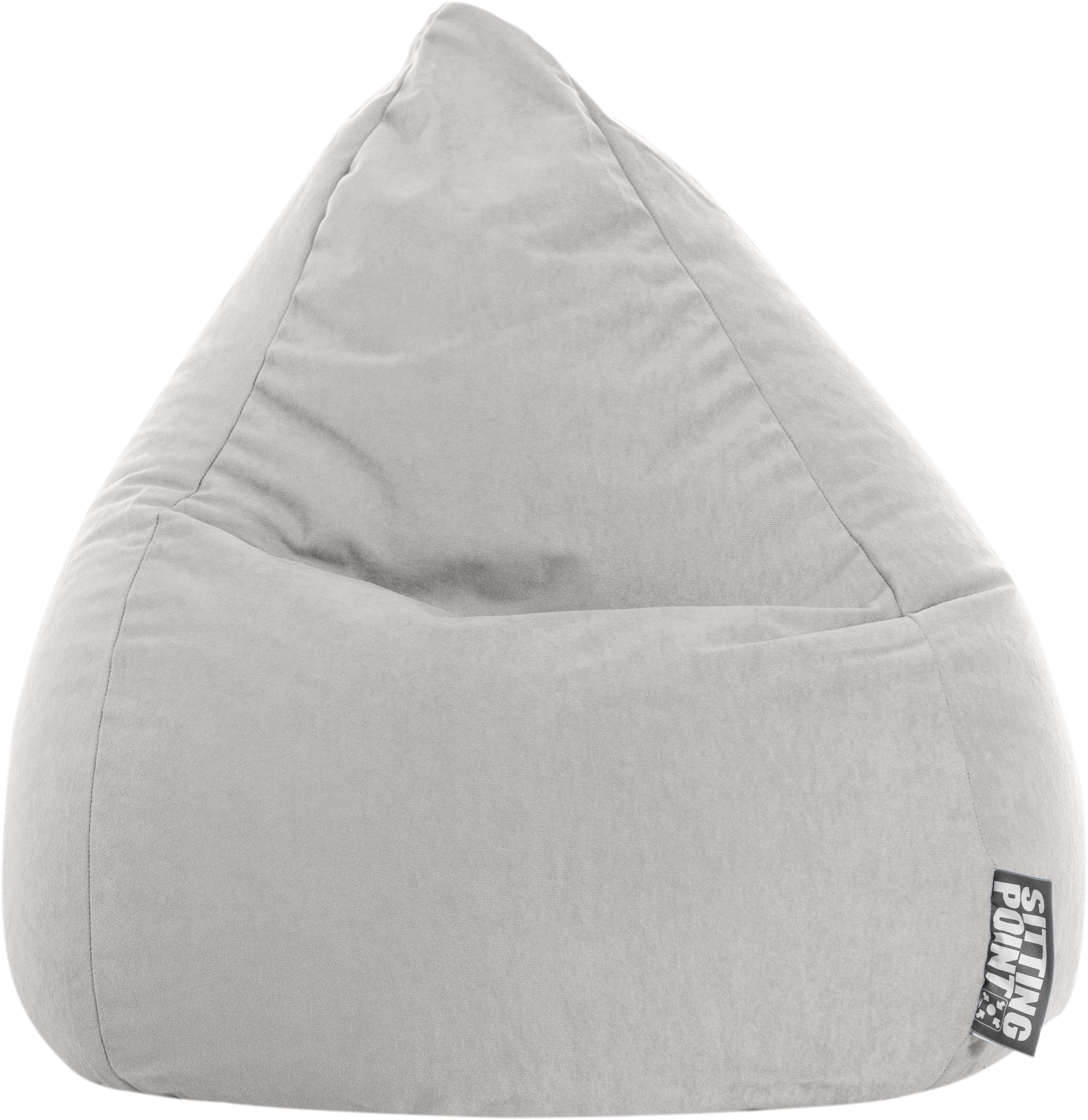 Pouf a sacco EASY L grigio tessuto