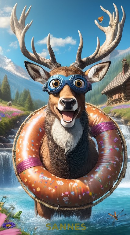 Deer Strandhandtuch Polyester/Polyamid multicolor