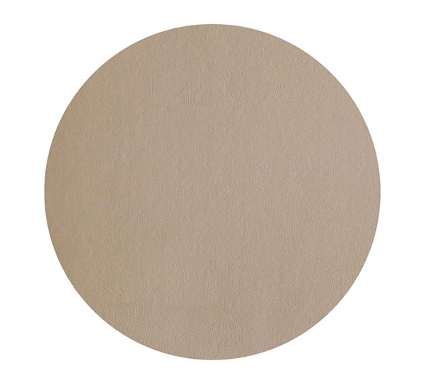 Tischset rund Leather Optic nude PVC