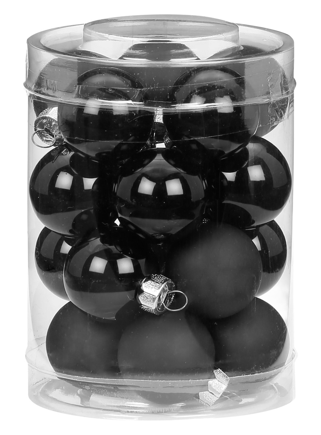 Weihnachtskugelset Beautiful Black schwarz Glas