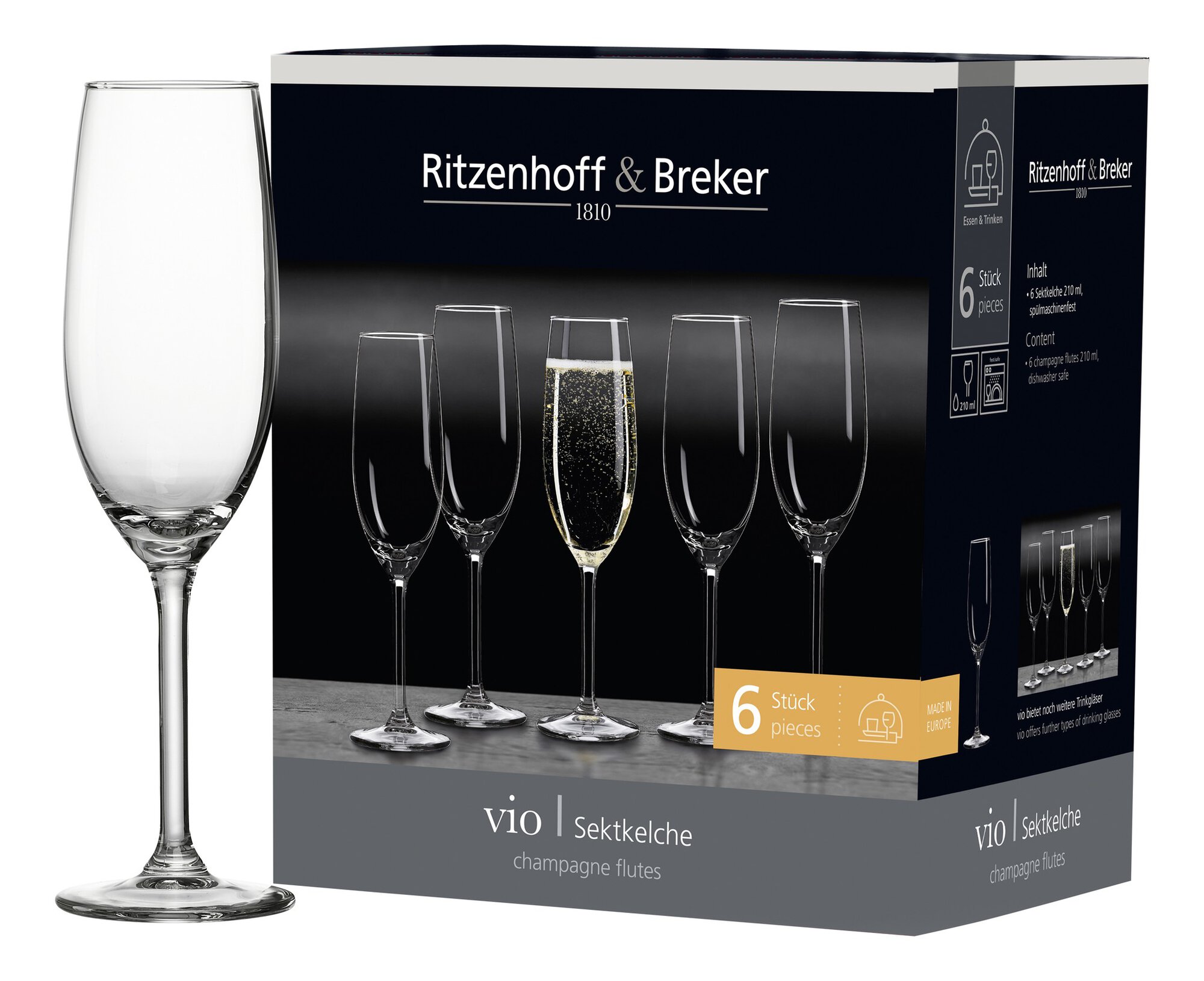 Sektkelche STANDARD Klar Kalk-Soda-Glas