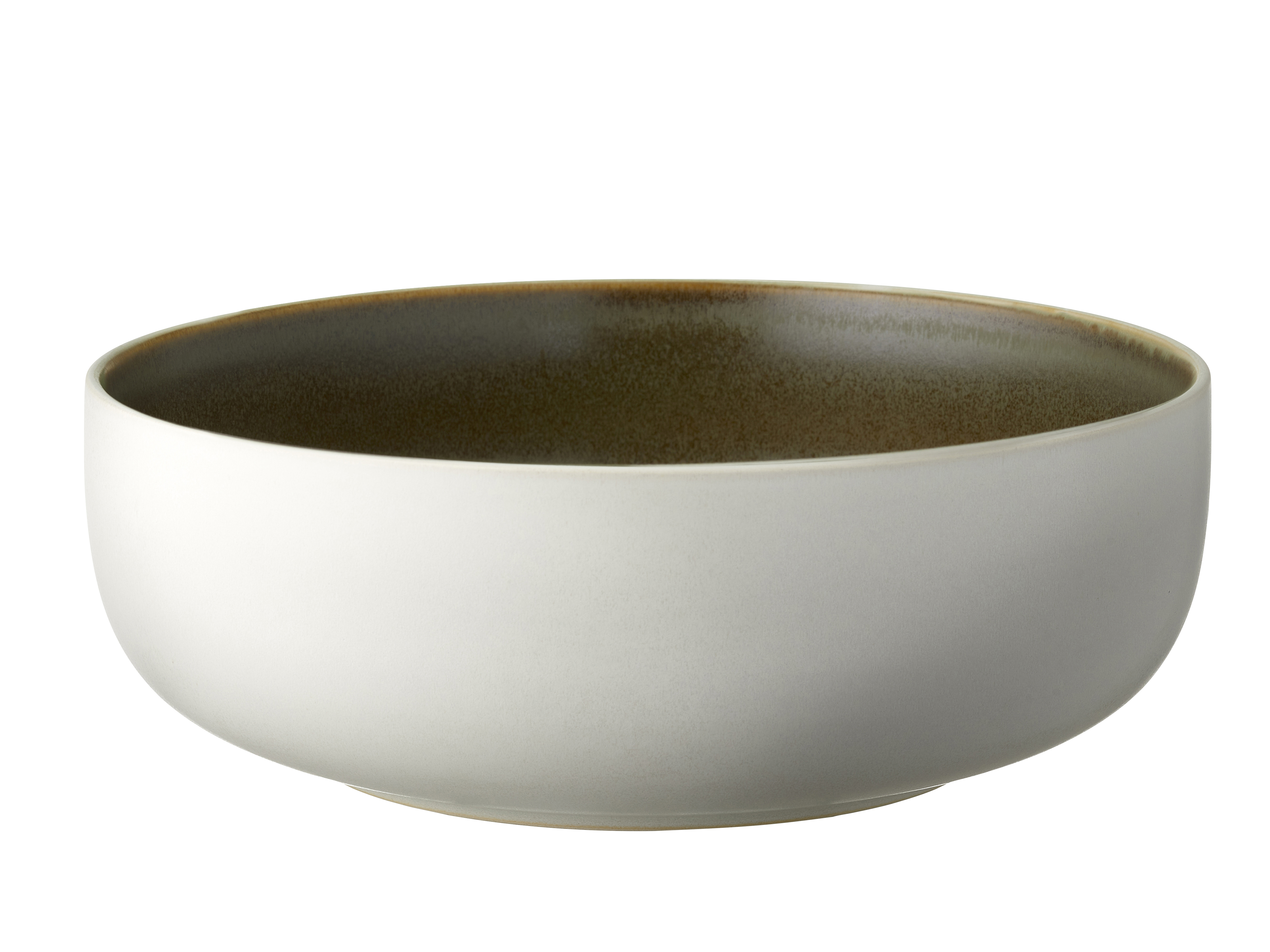 Salatschüssel North 25cm Matte white/Matte moss Steinzeug