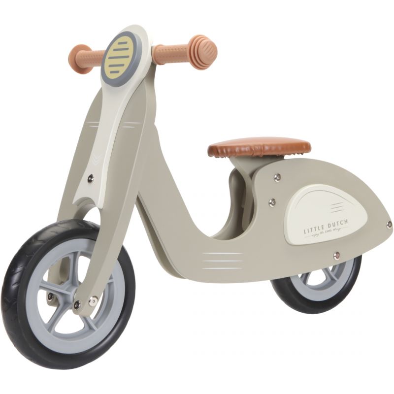 Scooter Little Dutch grün beige Holz Kunststoff