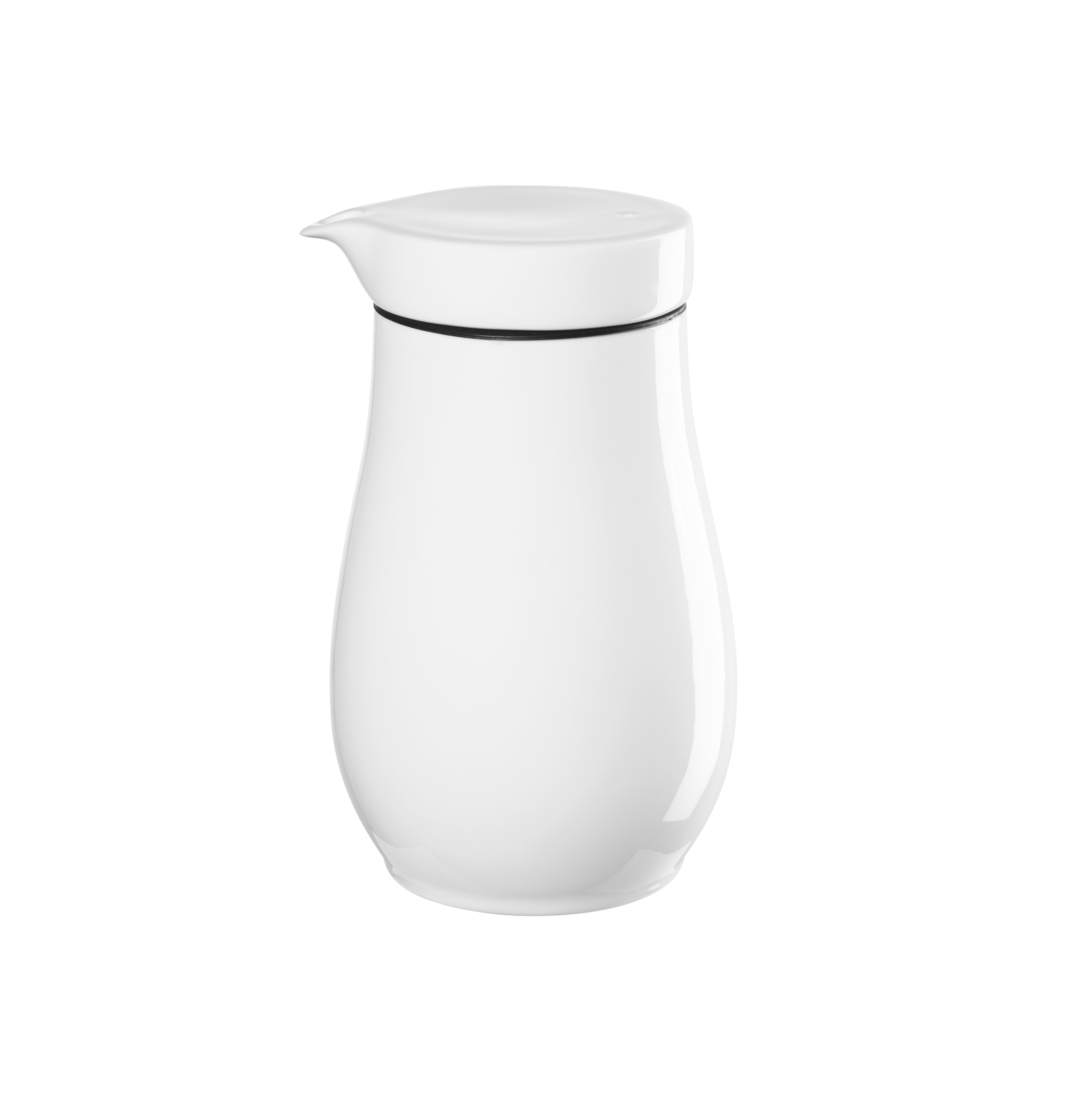 Sauciere mit Deckel Atable weiß glänzend Fine Bone China