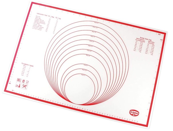 Tappetino da forno Flexxible Love in silicone rosso/bianco