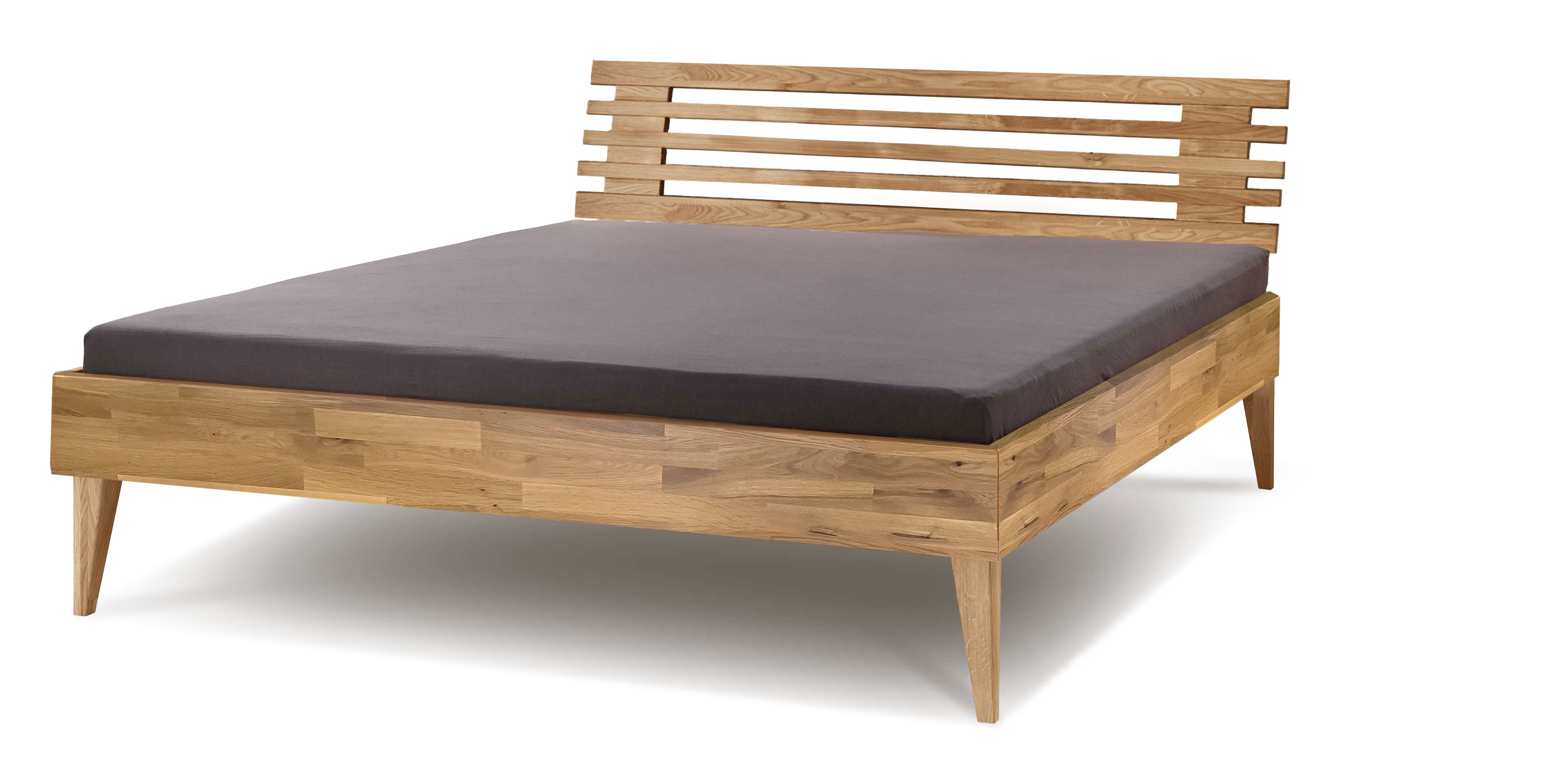 Bett Astoria braun Wildeiche