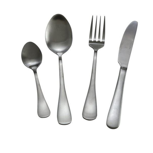 Set di posate Marus 16 pezzi in acciaio inox nero
