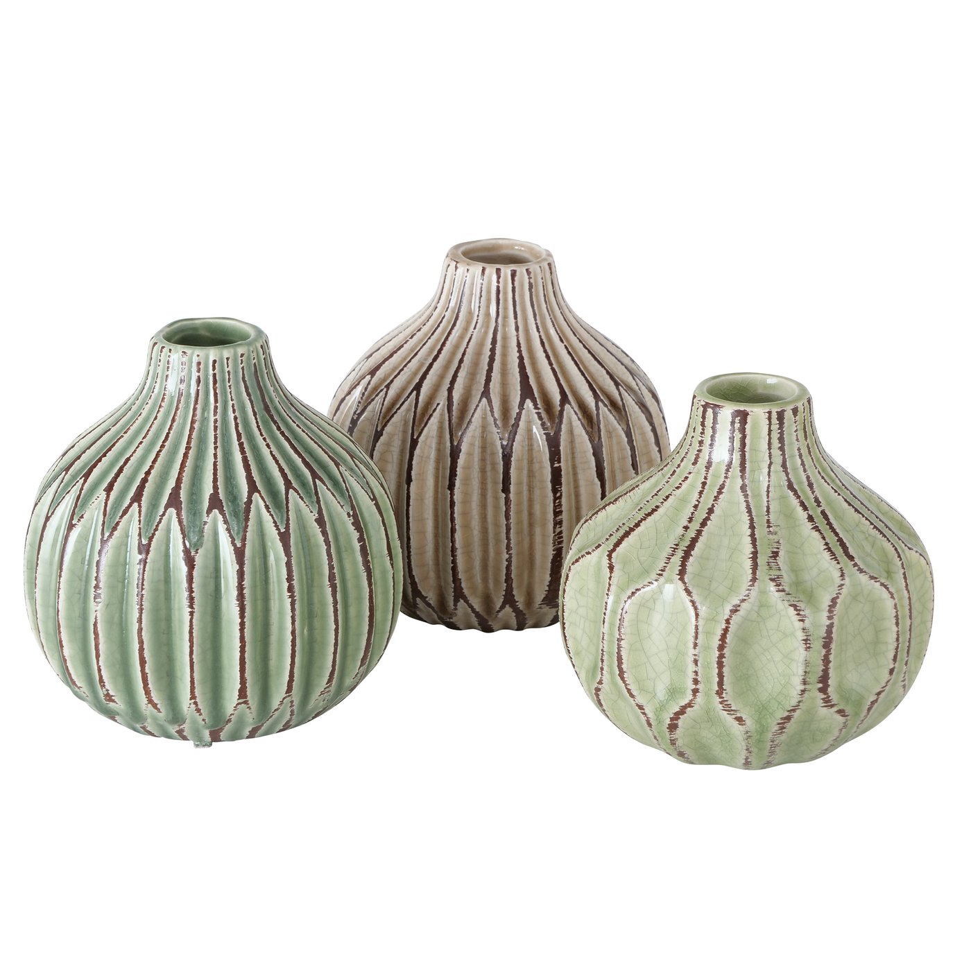 Vaso Lenja in gres verde grigio