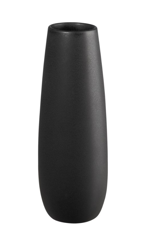 Vase Ease schwarz matt Steingut