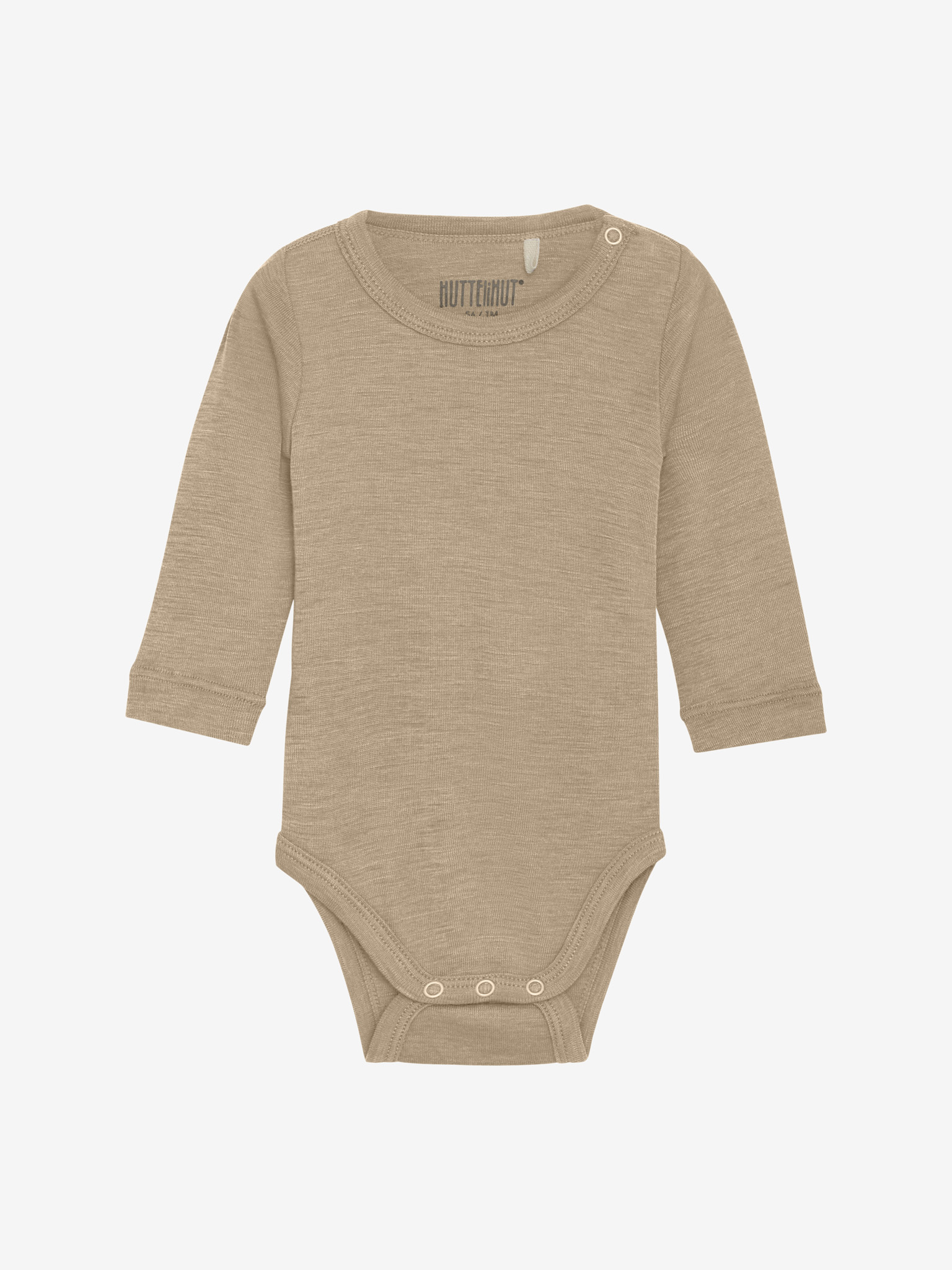 Body Huttelihut in lana e seta color tortora