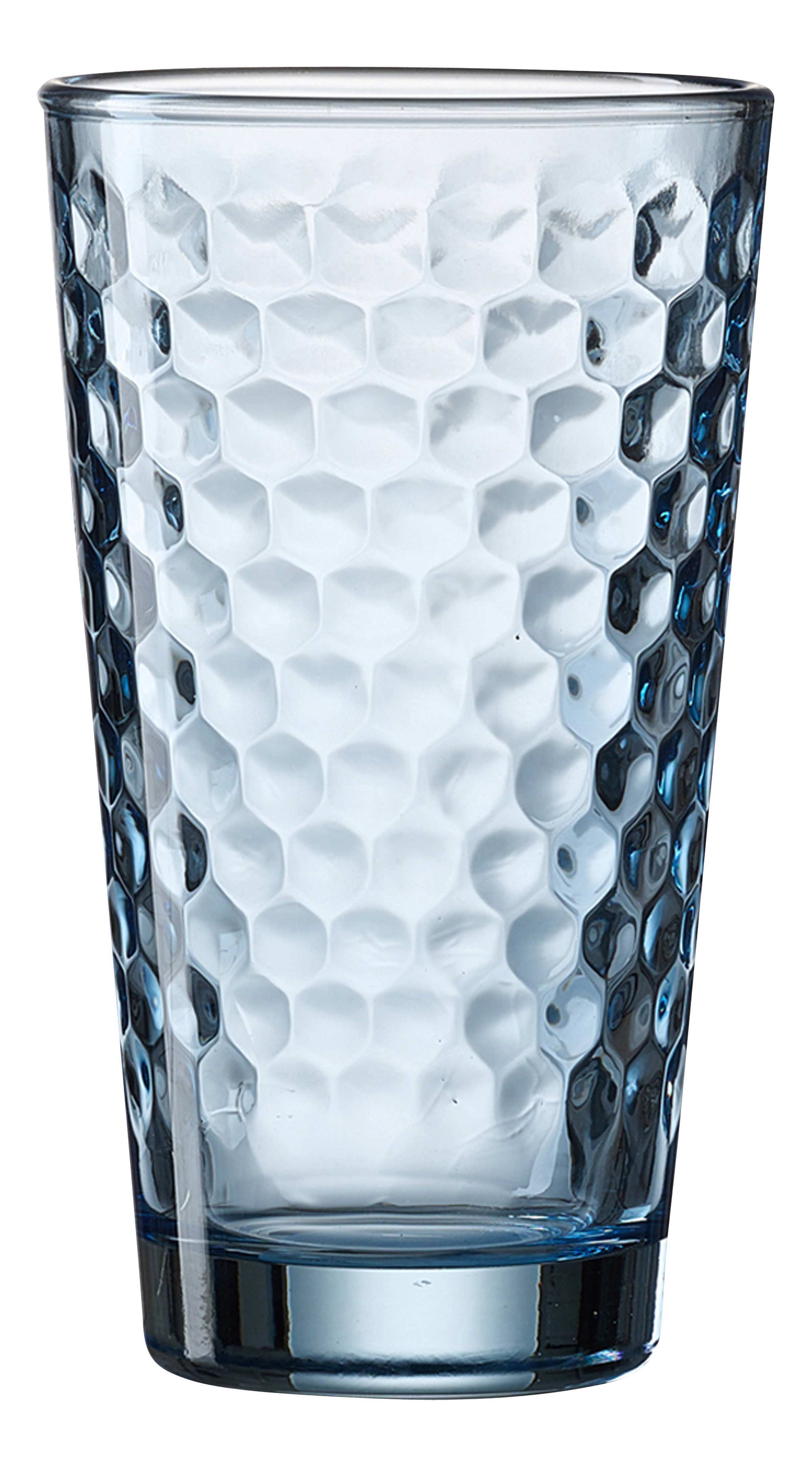 Longdrinkglas Favo blau Glas