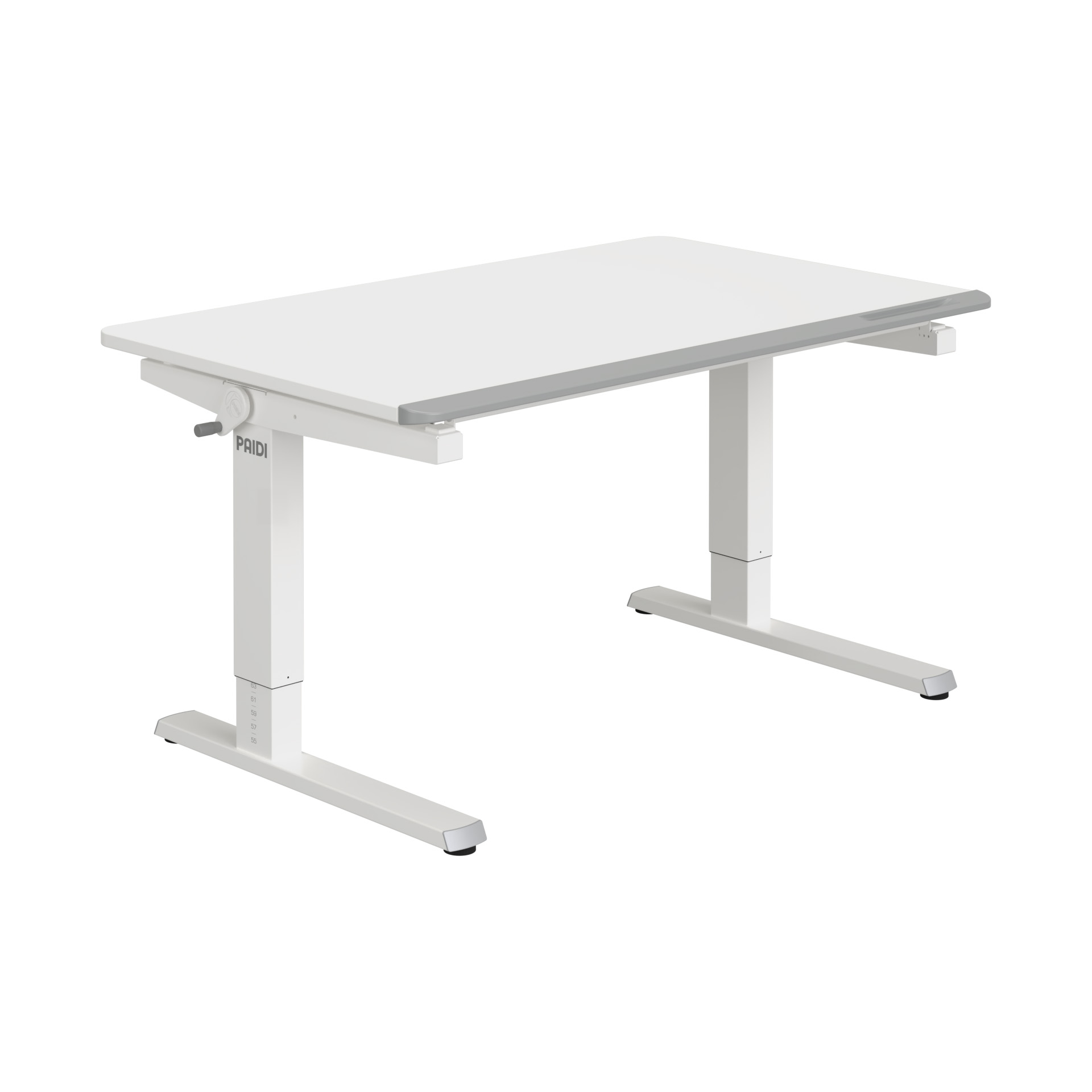 Schreibtisch Teenio weiß grau Holz
