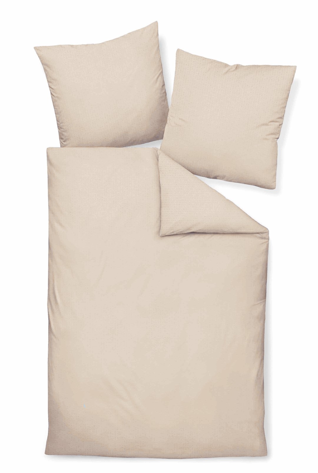 Biancheria da letto naturale 135x200,60x80 PIANO Mako-Soft-Seersucker