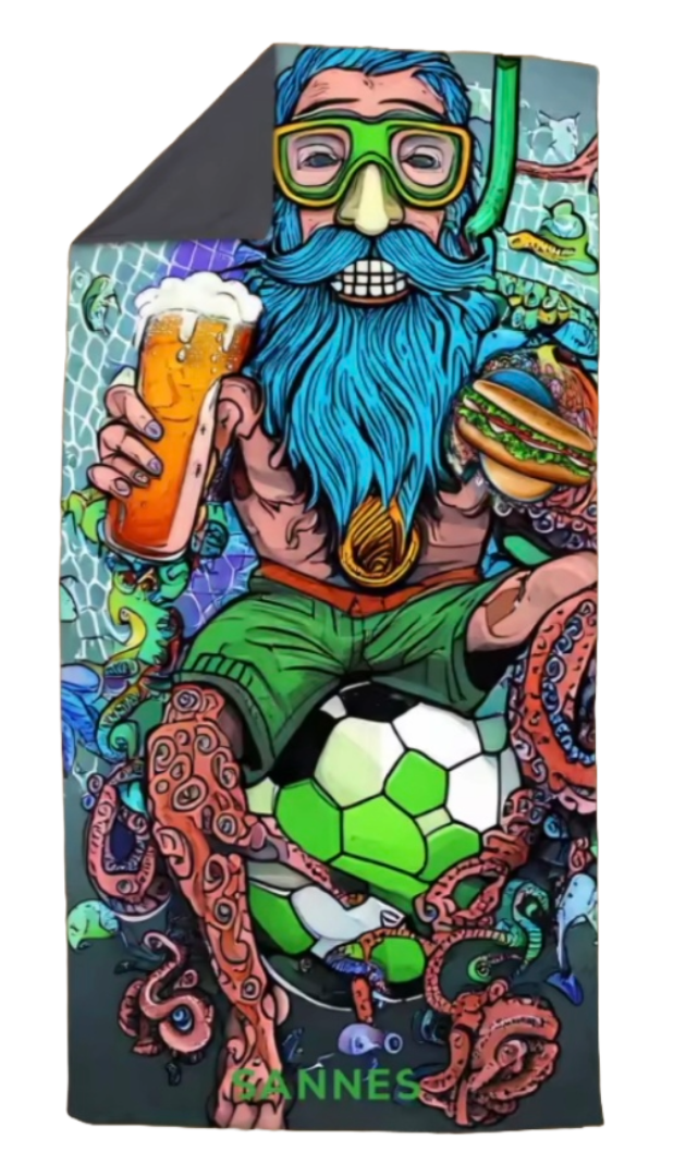 Soccer Strandhandtuch Polyester/Polyamid multicolor