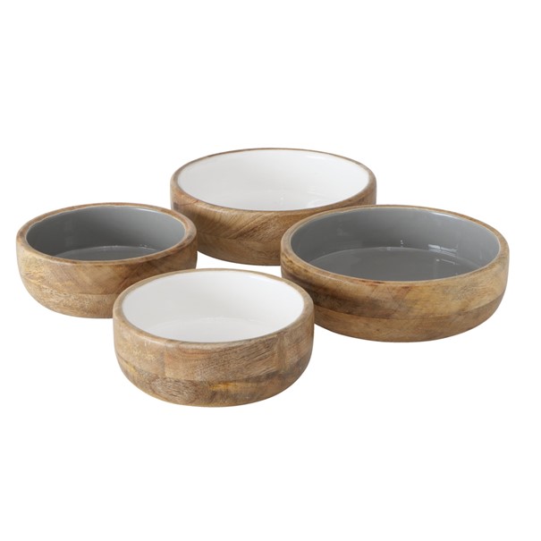 Pelia Schale 2 Stk. Mangoholz braun