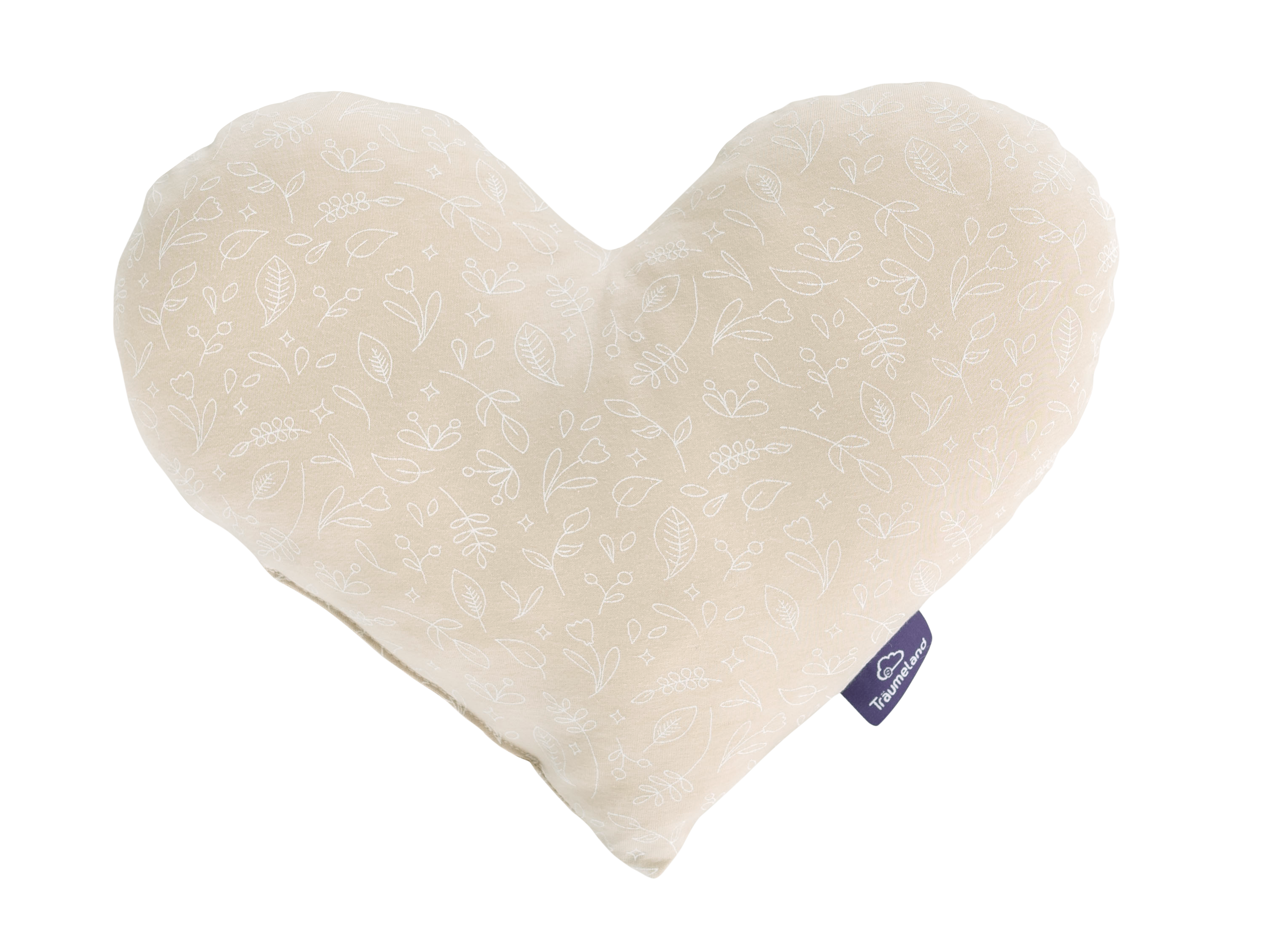Kuschelkissen Herz beige Stoff
