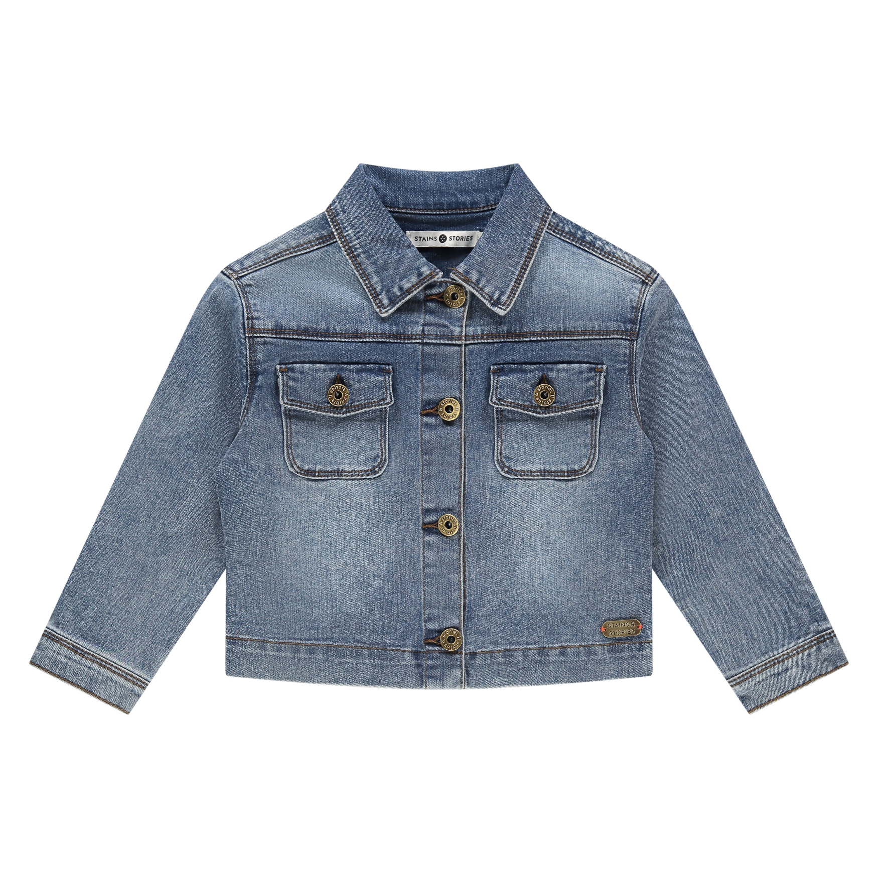 Giacca Girls Stains and Stories blu cotone poliestere elastan