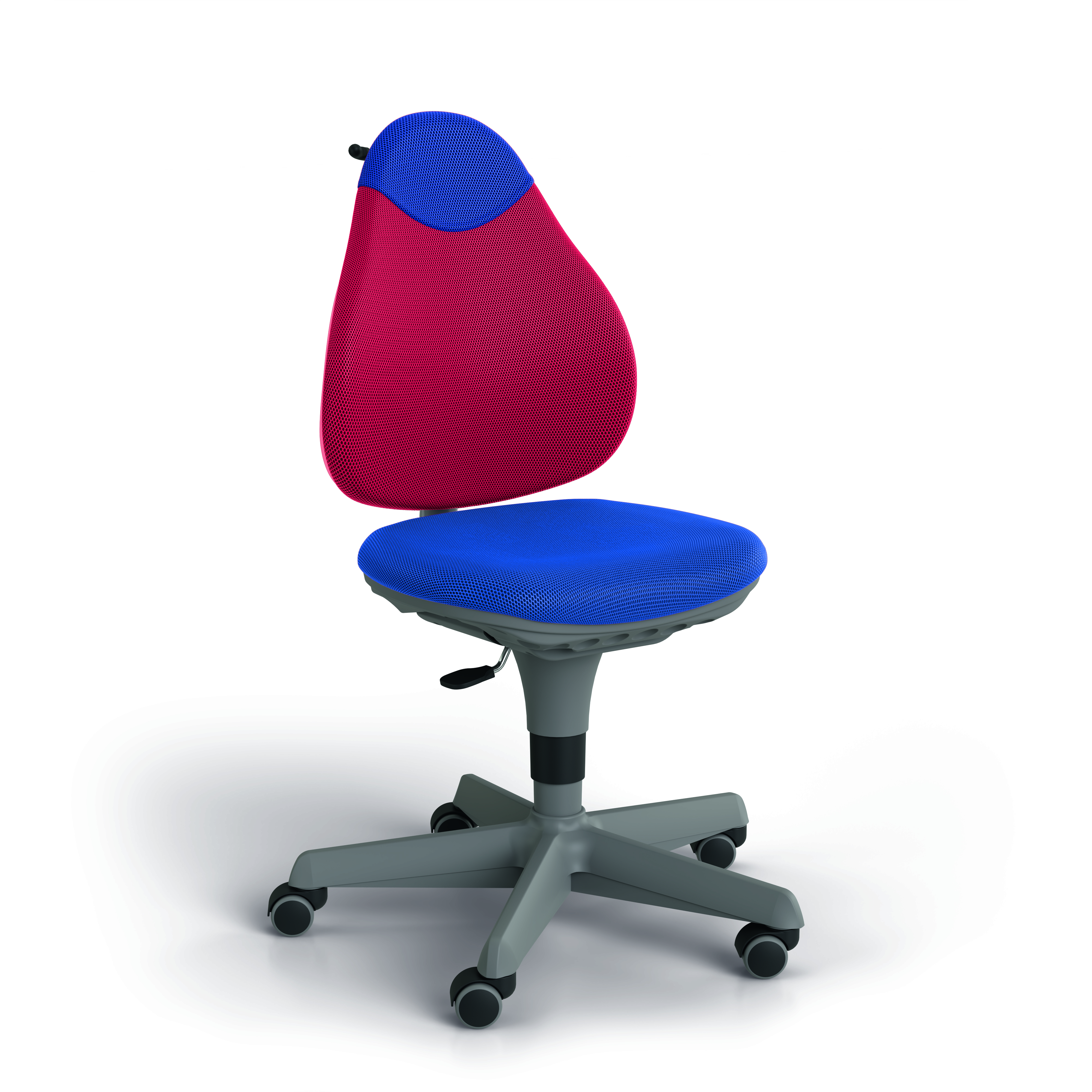 Drehstuhl Pepe blau rot Stoff