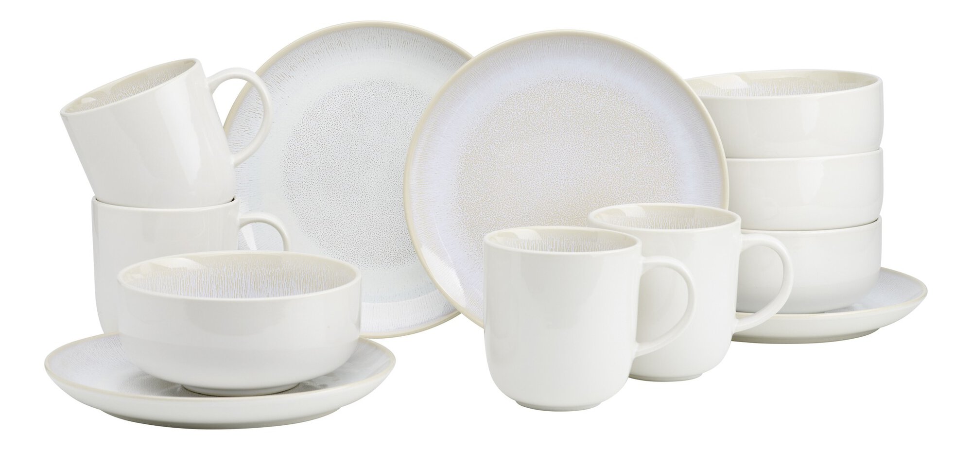 Set colazione 12 pezzi Laredo in ceramica beige