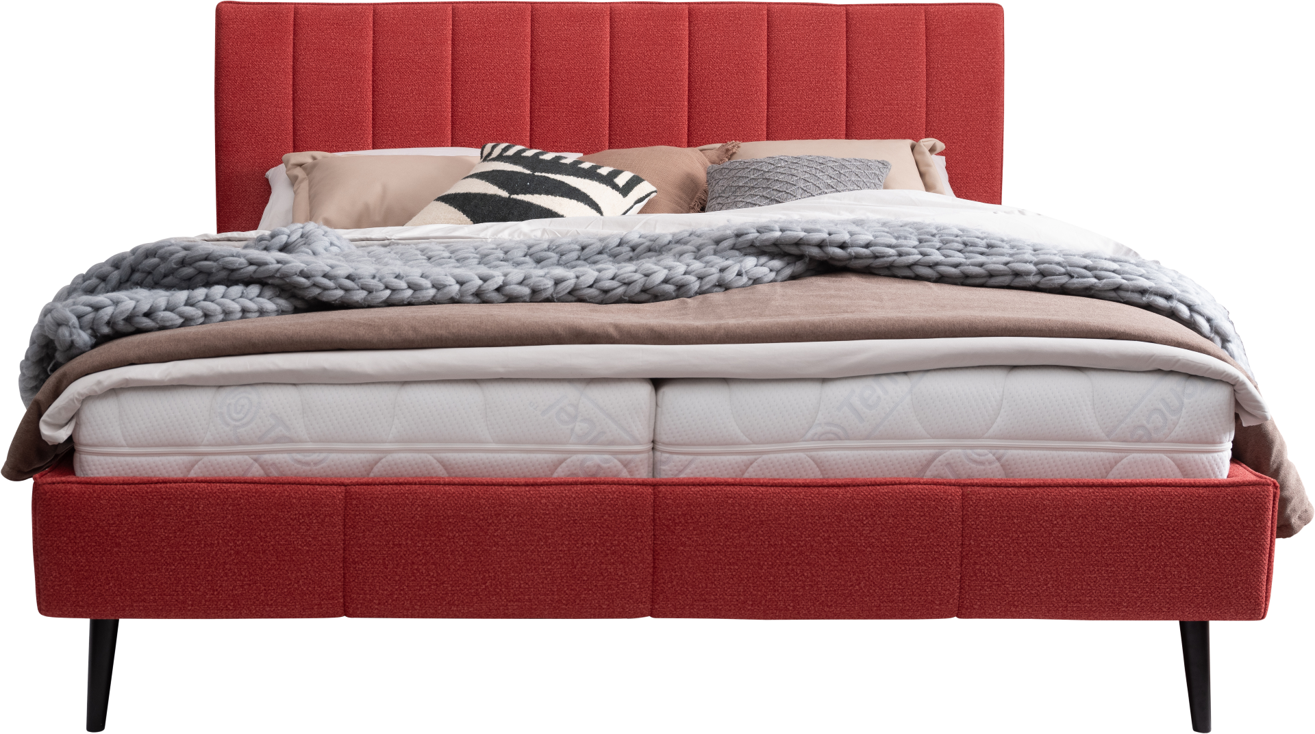 Bett Binita Frame rot Stoff