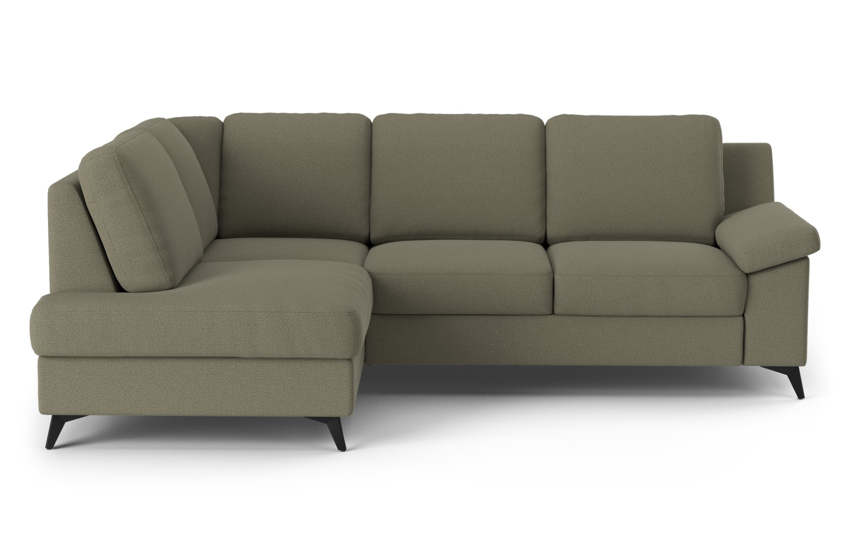 Divano angolare Boom in tessuto verde