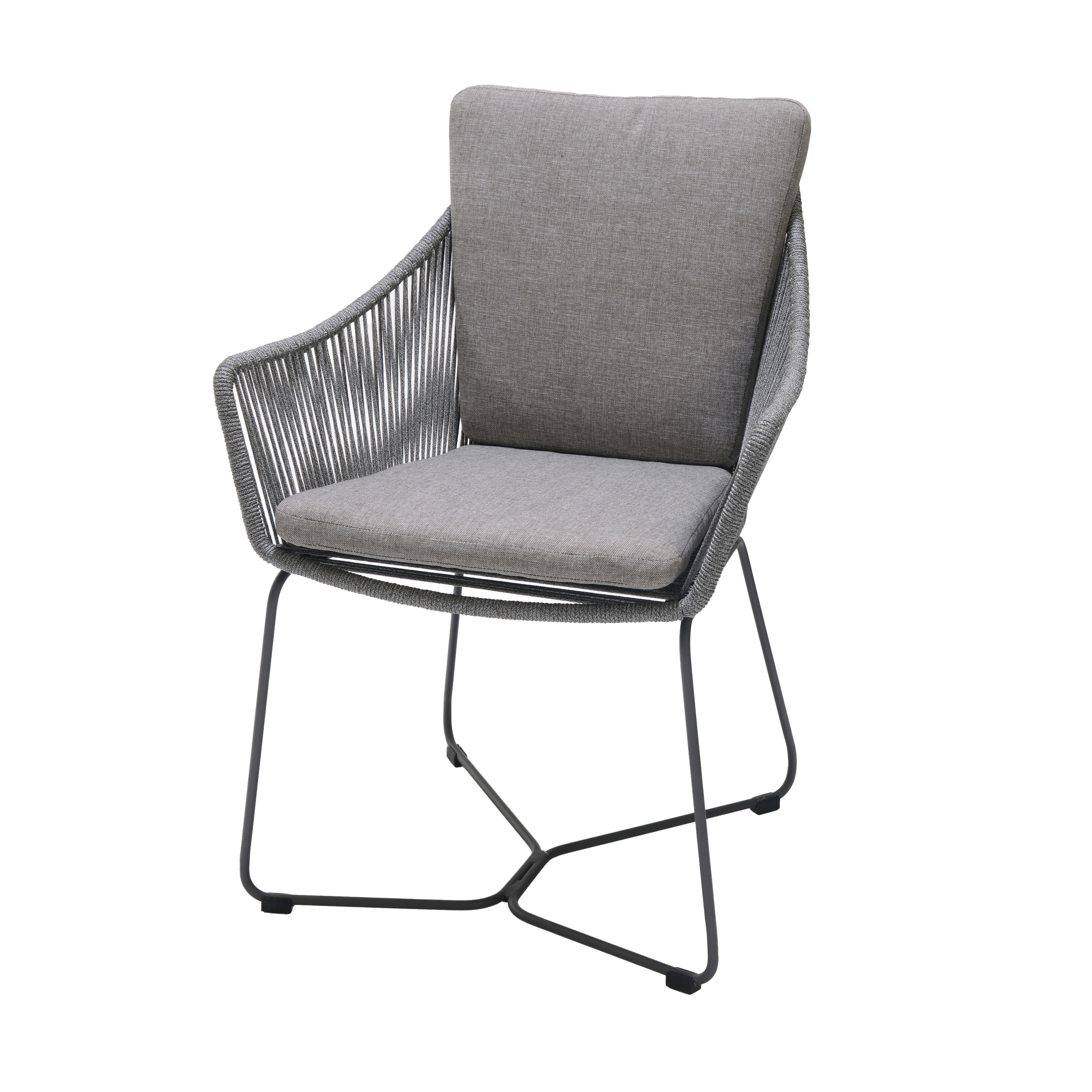 Outdoor Sessel Opal grau Olefin Stahl