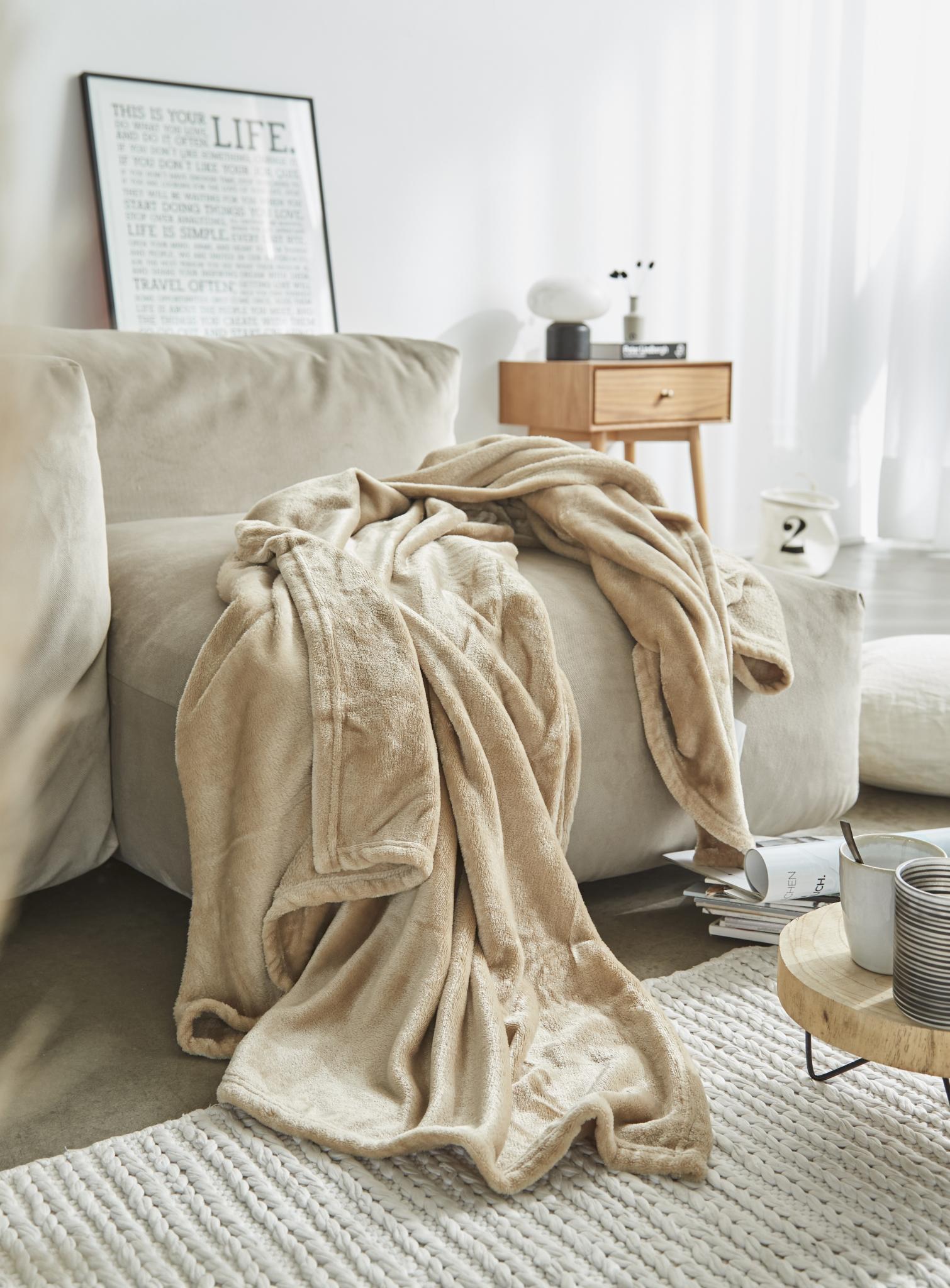 Fleecedecke Olbia beige Polyester