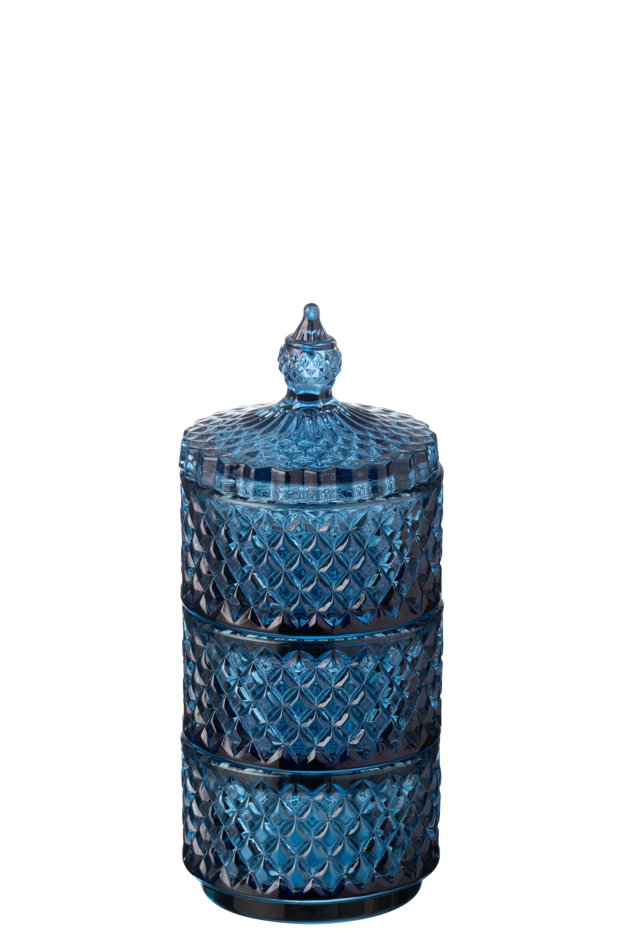 3-Stufen-Pot Glas blau