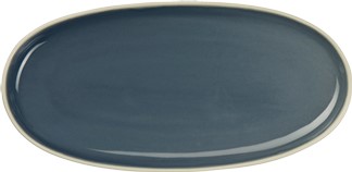 Piatto da aperitivo seppia SEMANA gres blu lucido