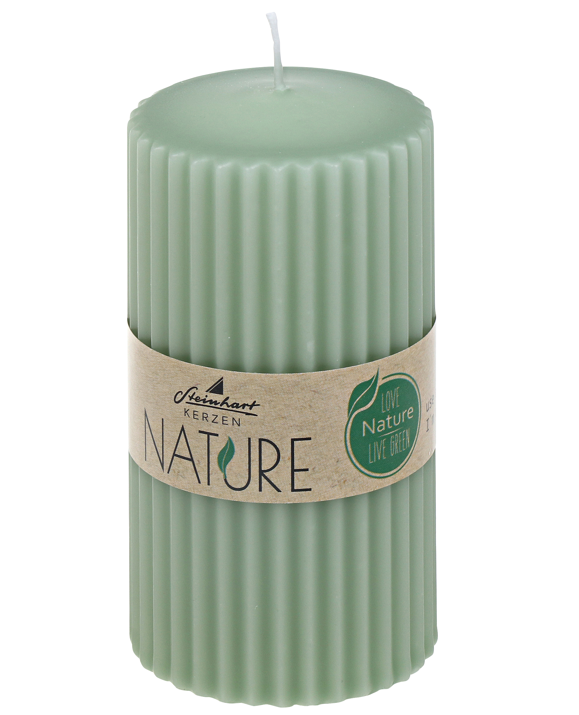 Kerze Nature Grün Wachs
